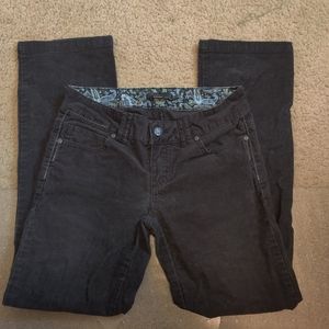 Prana Black Corduroy Mid Rise Flare Pants